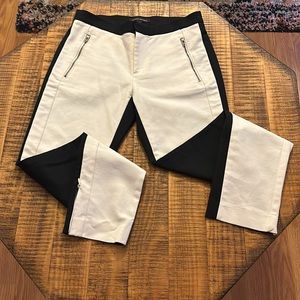 Banana Republic Size 2 Black & Cream Pants
